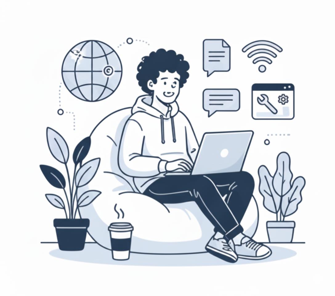 Remote work illustration